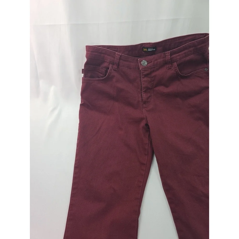 Lee Platinum Label Classic Fit Straight Leg Stretch Jeans, Red, Womens 31x24.5